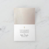 Creme und rosa Blume Orthodoxe Christliche Gedenks Dankeskarte (Innenseite)