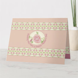 Creme und rosa mit trostloser Rose Karte