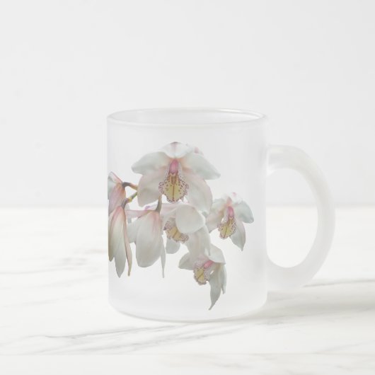 Creme und rosa Orchideen Mattglastasse (Rechts)