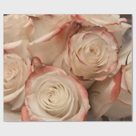 Creme- und roter Rosen-Mattverpackungspapier Geschenkpapier