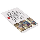 Creme und Rotes Foto Strip Speichern des Datumsfel Magnet (Rechte Seite)