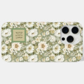 Creme- und Salbeigrüne botanische Gänseblümchen-Bl Case-Mate iPhone Hülle (Rückseite (Horizontal))