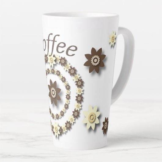 Creme und. Schokolade Braunblätterige Tasse (Rechte Ecke)