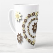 Creme und. Schokolade Brown Floral Milchtasse (Linke Ecke)