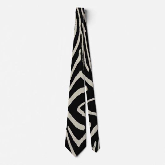 Creme und schwarze Zebrastreifen, Krawatte (Vorderseite)