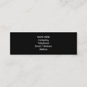 Creme und Schwarzer Schädel. Primitiver Stil. Mini Visitenkarte (Rückseite)