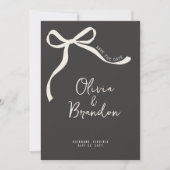 Creme und schwarzer, von der Hand gezogener Bug Save The Date (Vorderseite)