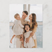 Creme und Schwarzer Weihnachtsbaum Weihnachtskarte Feiertagspostkarte (Vorderseite)