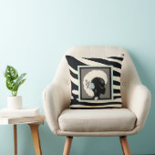 Creme und schwarzer Zebradruck Kissen (Stuhl )
