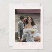 Creme und Terracotta-Hochzeit im Herbst Einladung (Rückseite)