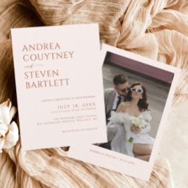 Creme und Terracotta-Hochzeit im Herbst Einladung