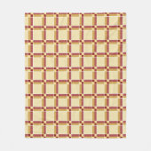 Creme und Wein Karo Fleece Blanket (Vorderseite)