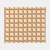 Creme und Wein Karo Fleece Blanket (Vorderseite (Horizontal))