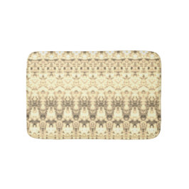 Creme und weiß mit braun badematte