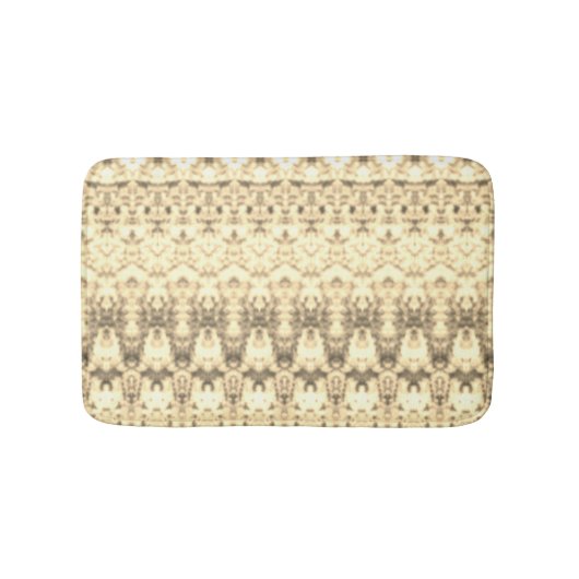 Creme und weiß mit braun badematte (Vorderseite)