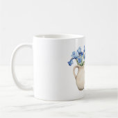 Creme-Vase Lila Iris-Blumen Kaffeetasse (Links)