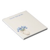 Creme-Vase Lila Iris-Blumen Notizblock (angewinkelt)