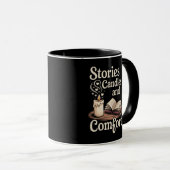Creme Vintag Book and Candle Tasse (VorderseiteRechts)