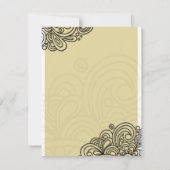 Creme Vintag Swirl Save the Date (Rückseite)
