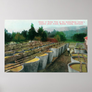 Creme von Tartar Vats Blick auf Italienisch-Schwei Poster