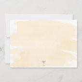 Creme Watercolor Gold Brautparty Einladung (Rückseite)