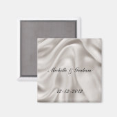 Creme Wedding Magnet Set (Vorderseite/Rückseite)