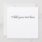 Creme Weditation Monogram Black Damask Einladung (Rückseite)