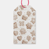 Creme-Weihnachtsbaum aus Ingwerbrot mit Stern Geschenkanhänger (Rückseite)