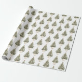 Creme-Weihnachtsbaum-Ornament Geschenkpapier (Ungerollt)