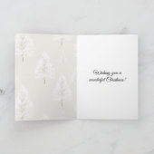 Creme-Weihnachtsbäume-Schneemann Karte (Innenseite)
