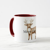 Creme-Weihnachtsgänse Tasse (Vorderseite Links)