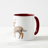 Creme-Weihnachtsgänse Tasse (VorderseiteRechts)