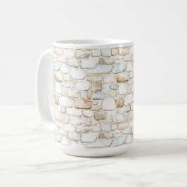 Creme Weiß Graue Kunststeine Kaffeetasse