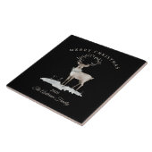 Creme Weiße Rentiere Weihnachtsgeschenk Fliese (Seite)