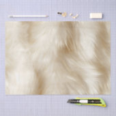 Creme White Animal Fell Seidenpapier (Handwerk)