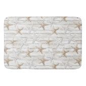 Creme White Beach Starfish Badematte (Vorderseite)