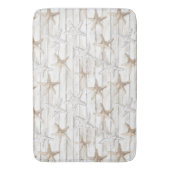Creme White Beach Starfish Badematte (Vorderseite Vertikal)