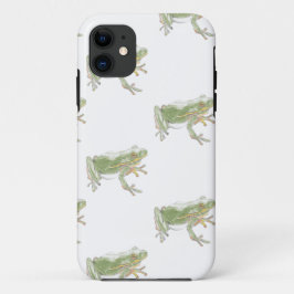 Creme White Sage Green Watercolor Froschmuster Case-Mate iPhone Hülle