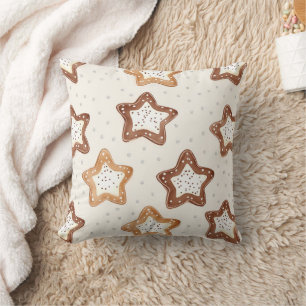 Creme White Stars Weihnachten Kissen