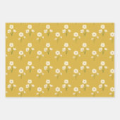Creme Wildblumen Floral Retro Vintag Geschenkpapier Set (Vorderseite)