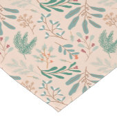 Creme Winter Foliage Muster Mittelgroßer Tischläufer (Ecke)