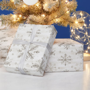 Creme-Winterschneeflocken-Weihnachten Geschenkpapier