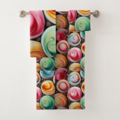 Creme Wirbel Badhandtuch Set (Insitu)