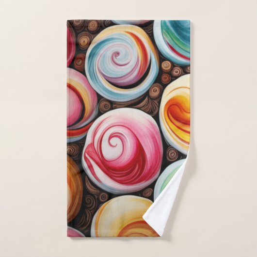 Creme Wirbel Badhandtuch Set (Handtuch)