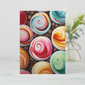 Creme Wirbel Feiertagskarte (Stehend Vorderseite)