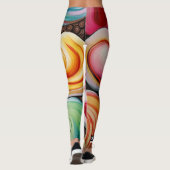 Creme Wirbel Leggings (Rückseite)