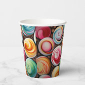 Creme Wirbel Pappbecher (Rückseite)