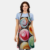 Creme Wirbel Schürze (Getragen)