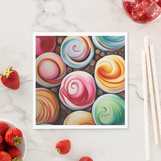 Creme Wirbel Serviette (Beispiel)