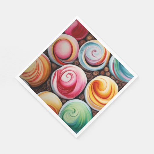 Creme Wirbel Serviette (Ecke)